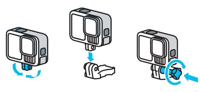 GoPro 安裝固定座示意圖