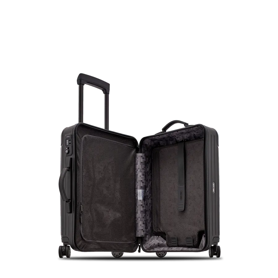 RIMOWA Salsa 黑色加厚登機箱打開後的內裝