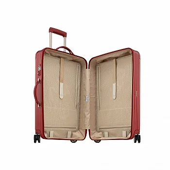 RIMOWA Salsa Deluxe 東方紅行李箱打開後的米色內裏